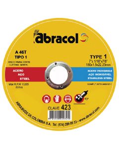 DISCO CORTE METAL 9'' DT1 230X2.4X10.0X34MM