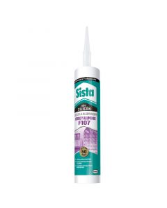 Silicón sista F107 vidrio y aluminio 300 ml transparente