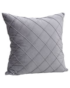 Cojín cuadrado plisado 45 x 45 x 10 cm gris