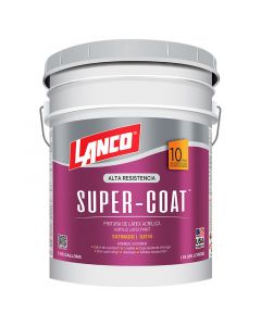 Pintura látex super coat blanco satinado 5 galones