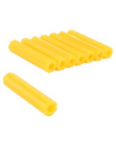 Tarugo estándar amarillo plástico x 1/4" blister 24 u