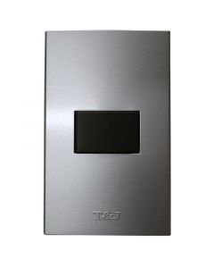 Placa t y j, interruptor 3v, negro plata, línea modular