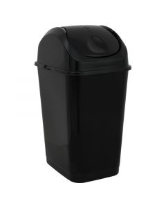 Basurero plástico negro vaivén 30 lts