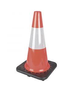 Cono seguridad, alto 47.5cm, con cinta reflectivo, peso 2.86lb