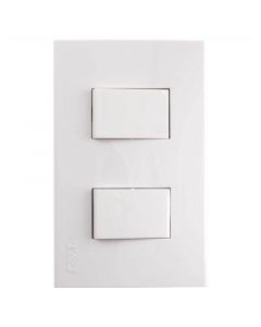 Interruptor doble 3 vías 16A 125V blanco Eagle Línea T&J (10% de descuento a partir de 3 unidades)