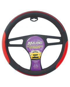 Cubre volante lux y contempo, rojo-negro