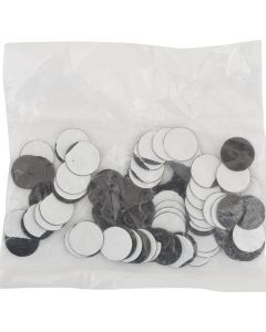 TAPONES NEGRO CON ADHESIVO, 100 UNIDADES