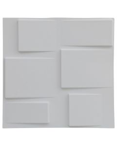 Panel decorativo 3D para pared vértice blanco 50 x 50 cm caja 3 m2