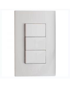 INTERRUPTOR TRIPLE 16A 125V BLANCO EAGLE LÍNEA T&J