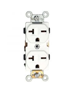 Toma doble 20a/250v blanco eagle