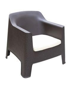 Sillón bali individual café tipo rattan