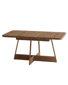 Mesa rectangular nogal con rosé 76,5 x 160 x 90 cm