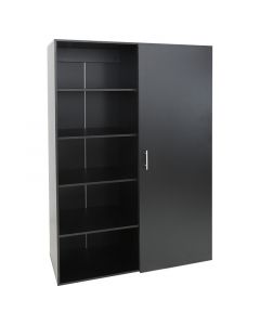 Closet fijo canarias, mdp con melamina, wengue 184 x 120 x 46.9 cm