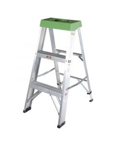 Escalera tijera de aluminio 2 peldaños 2.8pies soporta hasta 91kg