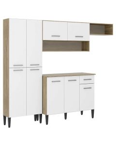 Mueble de cocina arizona, color roble/blanco, 229 x 182cm