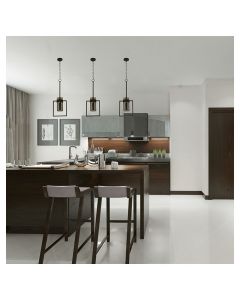 Lampara colgante, 1 luz, e27, 60w, negro
