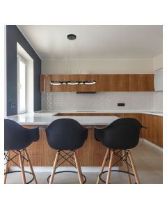 Lámpara colgante moderna negro 1 luz led 24153