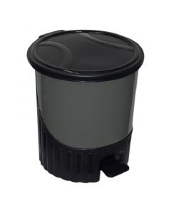 Basurero Pedal Plástico 14 Litros 34 x 34 x 31 cm Negro Y Gris