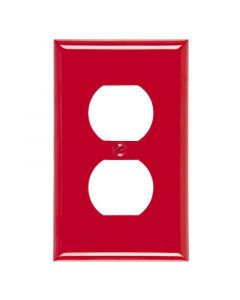 Placa toma doble rojo aguila