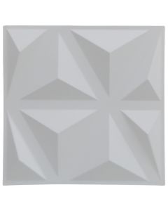 Panel decorativo 3D para pared delta blanco 50 x 50 cm caja 3 m2