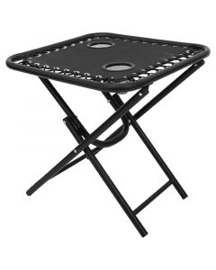 Mesa auxiliar 50 x 50 x 50cm, negro acero y textileno