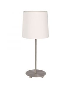 Lámpara de mesa, niquel satinado, 1 luz, e27, 40w