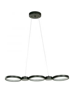 Lámpara colgante moderna negro 1 luz led 24153