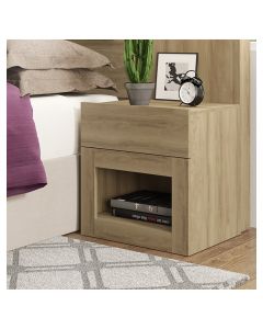 Mesa de noche fija MDP noce 52,4 x 47 x 38 cm