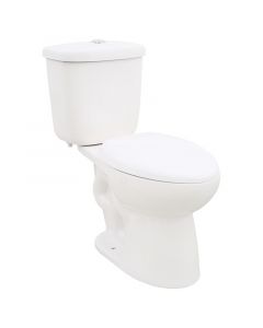 Inodoro karlho, 2 piezas, blanco, elongado