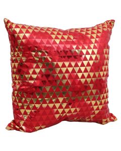 Cojín navideño rombos rojo 45 x 45 cm (agregue 3 al carrito pague 2)