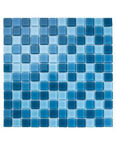 Malla decorativa vidrio 30 x 30 cm Azul Traful