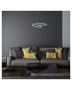 Lámpara led colgante, plata, 100-240v, 36w
