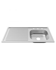 Lavatrastos acero inoxidable sobreponer 1 fosa 100 x 50 cm Aqua Nuova