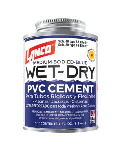 Pegamento para PVC Wet Dry 4 oz húmedo - seco