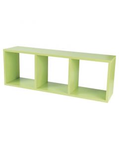 Repisa cubo, mdf, 20x28x80cm, sop/vis/plast, cap 22 lb, verd