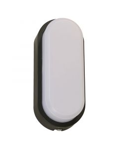 Lámpara de pared exterior negra 8 W 5000 K sensor de movimiento 33699-2