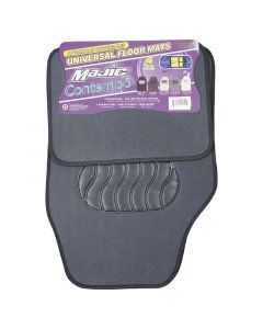 ALFOMBRA FELPA, 4 PIEZAS GRIS