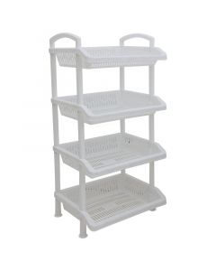 Cesta organizadora 4 niveles blanco mármol 102 x 50 x 38 cm