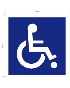 Rótulo personas con discapacidad, adhesivo, 15 x 15cm