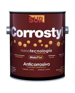 PINTURA ANTICORROSIVA CORROSTYL BASE AGUA COLOR ROJO TEJA GALÓN