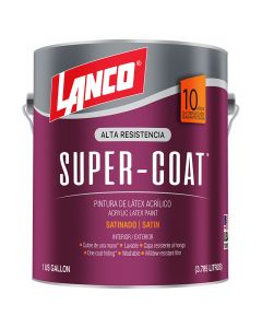Pintura látex super coat blanco satinado 1 galón