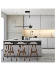 Lámpara colgante moderna negro 1 luz led 24148