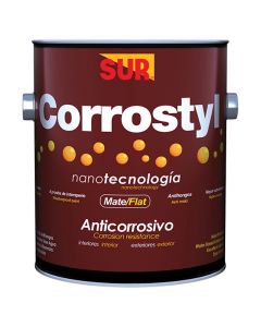Anticorrosivo base látex corrostyl rojo óxido mate galón sur