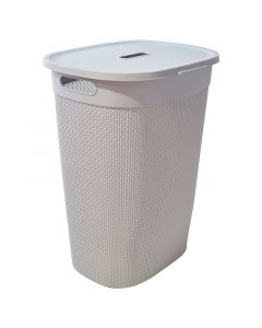 Canasta plástica taupe 56.8 x 34.9 x 44.1 cm basic living