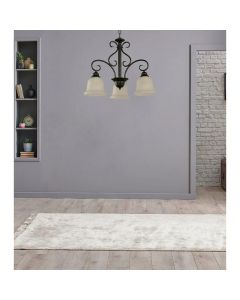 Lámpara colgante clásica negro 3 luces E27 33382
