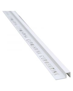 Perfil de aluminio cuadrado plateado mate 10 mm x 2.5 m