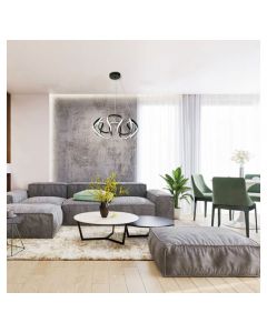 Lámpara colgante moderna negro 1 luz led 24157