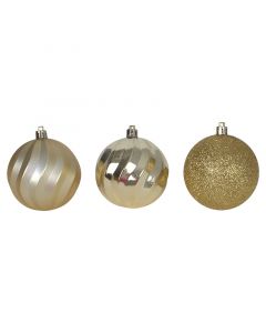 Set 6 esferas navideñas oro 8 cm (agregue 3 al carrito pagué 2)