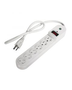Supresor 6 Tomas 800 Joules Color Blanco
