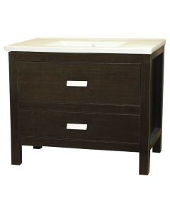 MUEBLE PARA BAÑO MDF 100X46X86 CM MELAMINA WENGUE